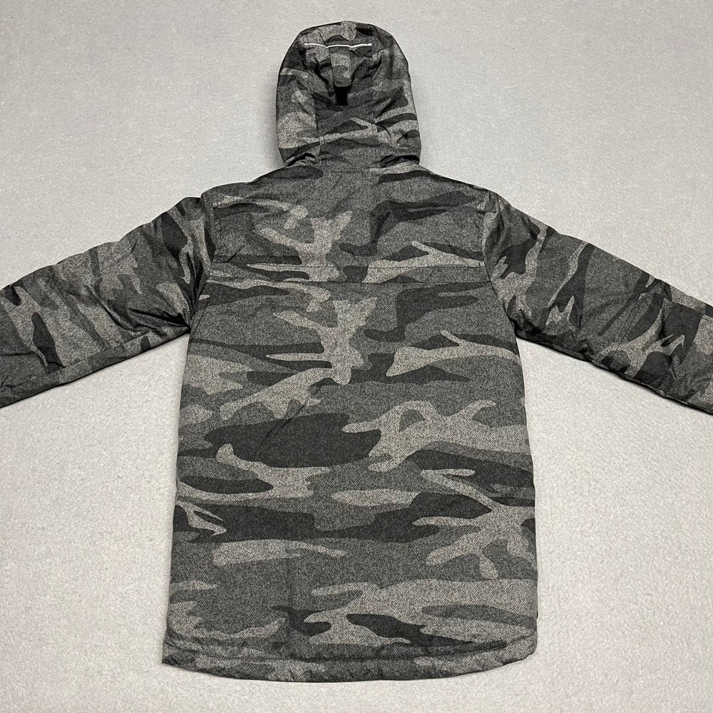 Columbia Jacket Youth Large Grey Camo Parka Barlow Pass 600 Down Fill Omni-Heat - Picture 9 of 12